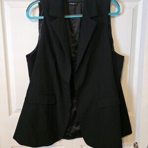 Long Black Vest with Tie Up Belt from Torrid, size 2